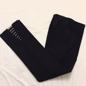New BEBE Rhinestone Black Crop Ankle Pants 2